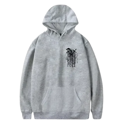 SLEEP TOKEN HIS PLACE WILL BECOME YOUR TOMB GREY MINERAL WASHED BLACK HOODIE