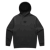 Embroidered Emblem Hoodie Faded Black